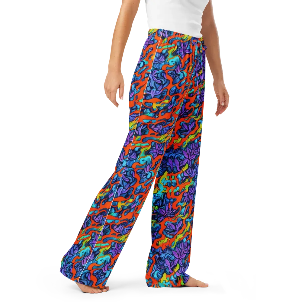 Cobalt Jungle on Women's Pajama Pants — Right Front