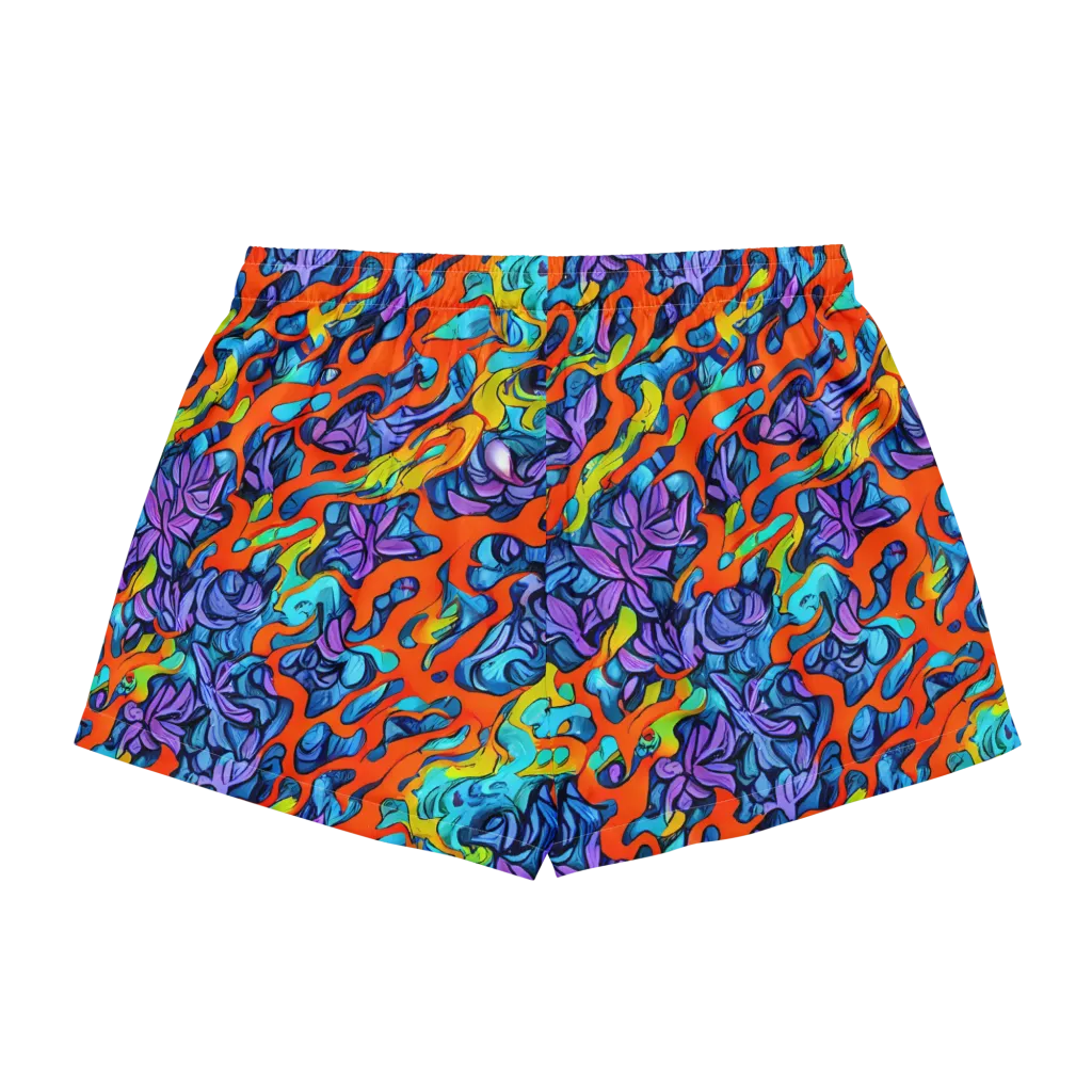 Cobalt Jungle on Women's Pajama Shorts — Back
