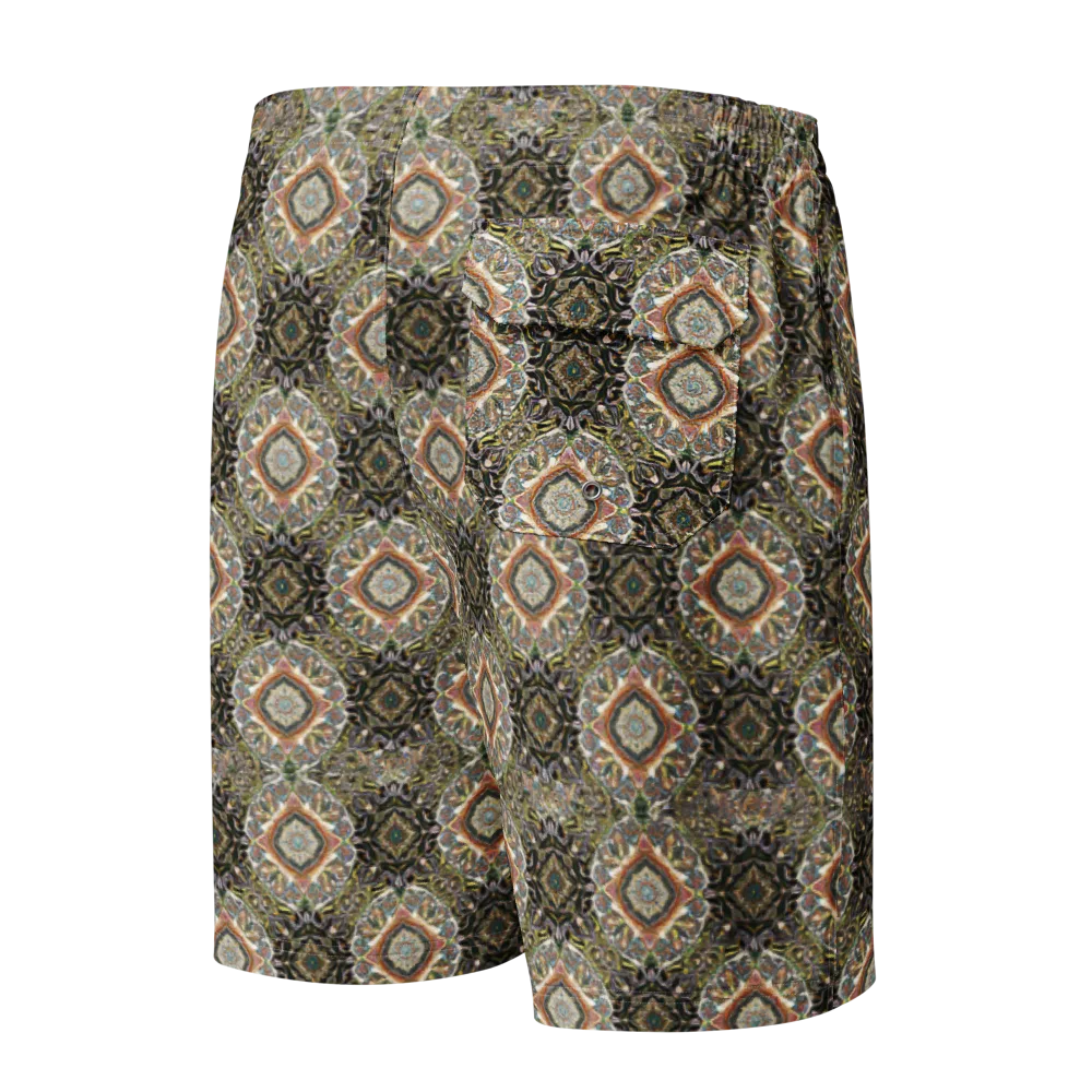 Mosaic Nocturne on Men's Board Shorts — Back