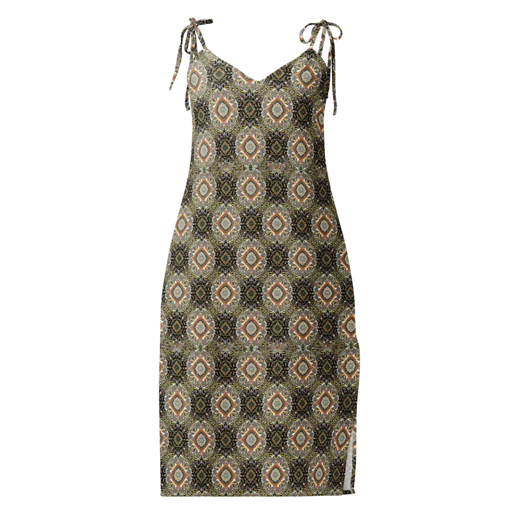 Mosaic Nocturne on Slip Dress — Front