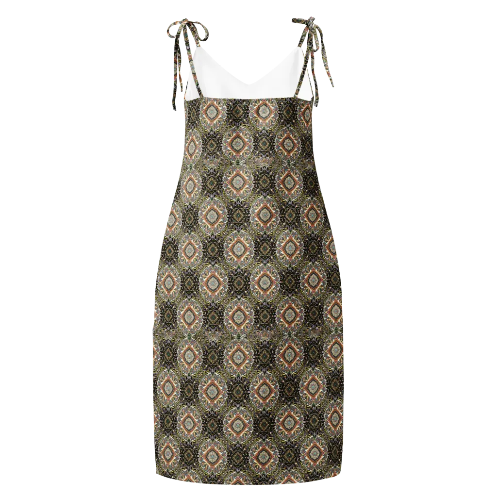 Mosaic Nocturne on Slip Dress — Back
