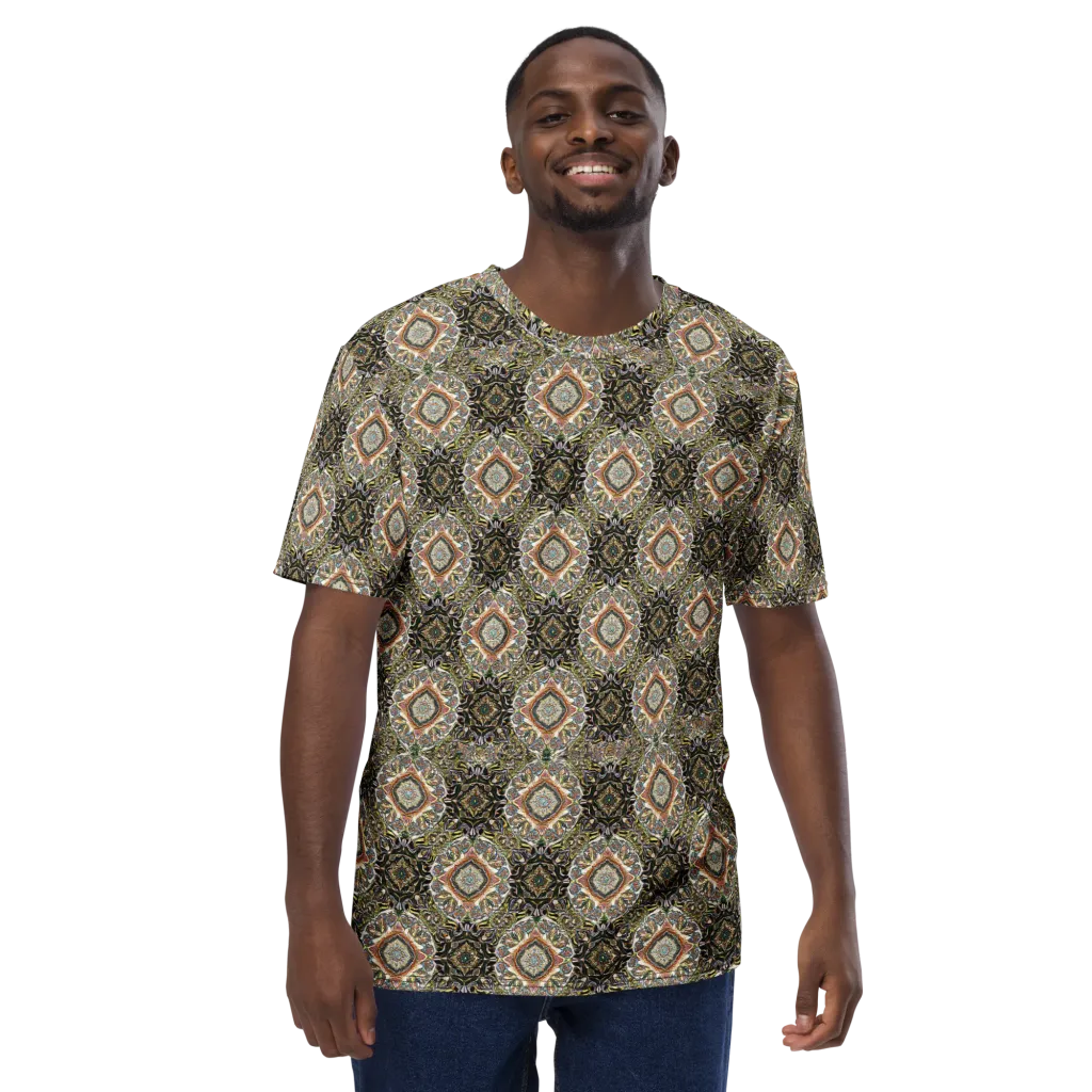 Mosaic Nocturne on Men's Crew Neck T-Shirt — Front