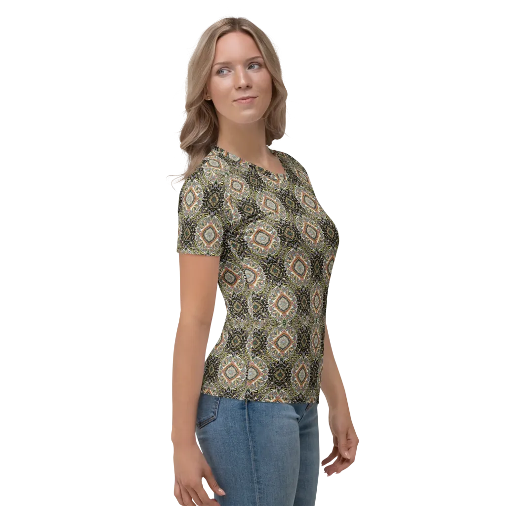 Mosaic Nocturne on Women's Crew Neck T-Shirt — Right