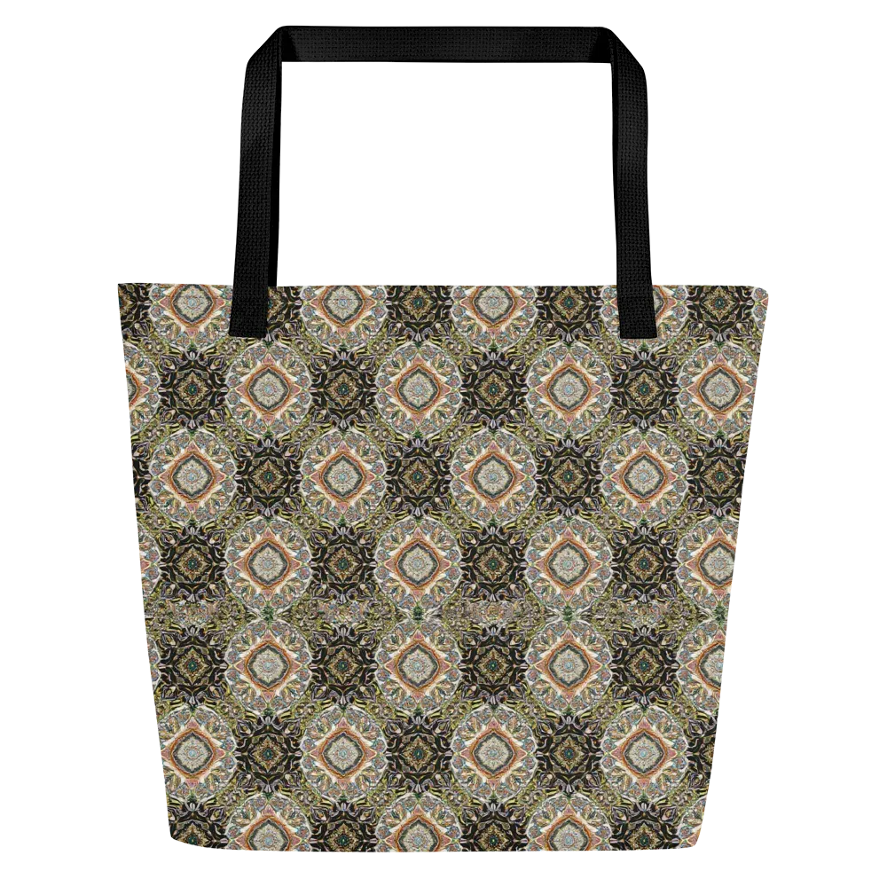 Mosaic Nocturne on Large Tote Bag W/ Pocket — Front
