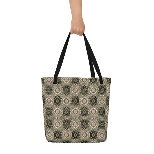 Mosaic Nocturne on a Large Tote Bag W/ Pocket