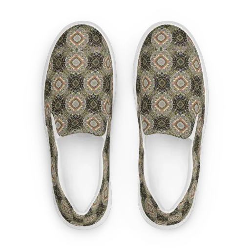 Mosaic Nocturne on a Women's Slip-On Canvas Shoes