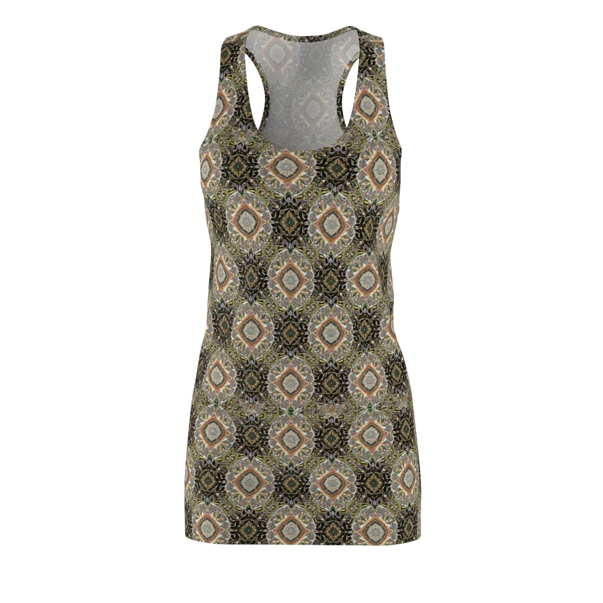 Mosaic Nocturne on Racerback Dress — Front