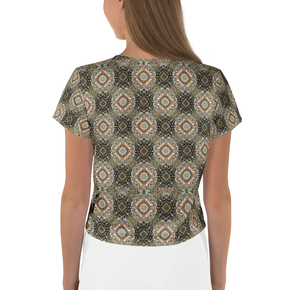 Mosaic Nocturne on Crop Tee — Back