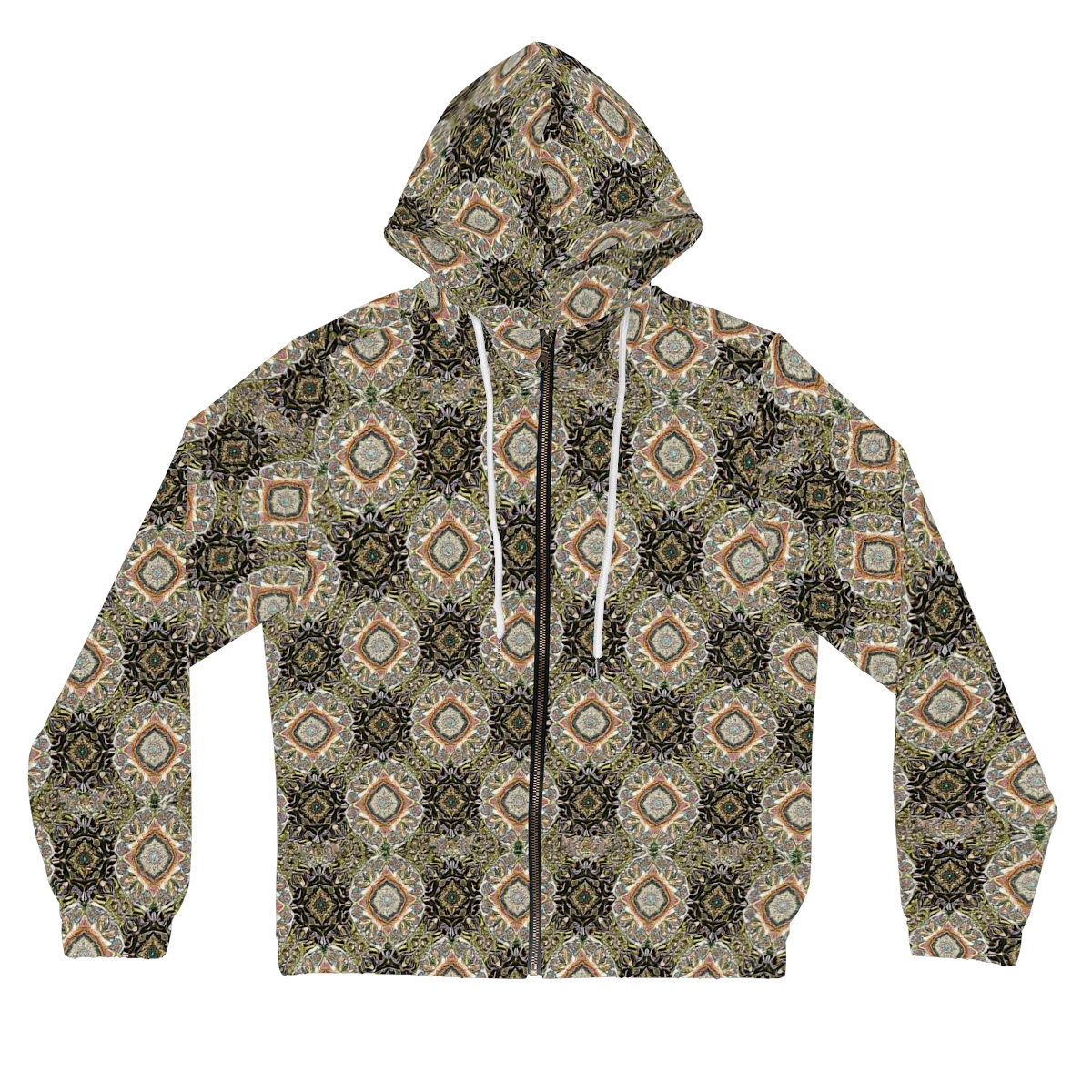 Mosaic Nocturne on Women's Full-Zip Hoodie — Front