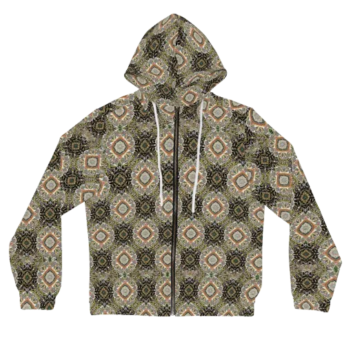 Mosaic Nocturne on a Women's Full-Zip Hoodie