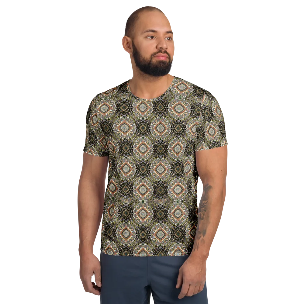 Mosaic Nocturne on Men's Athletic T-Shirt — Front