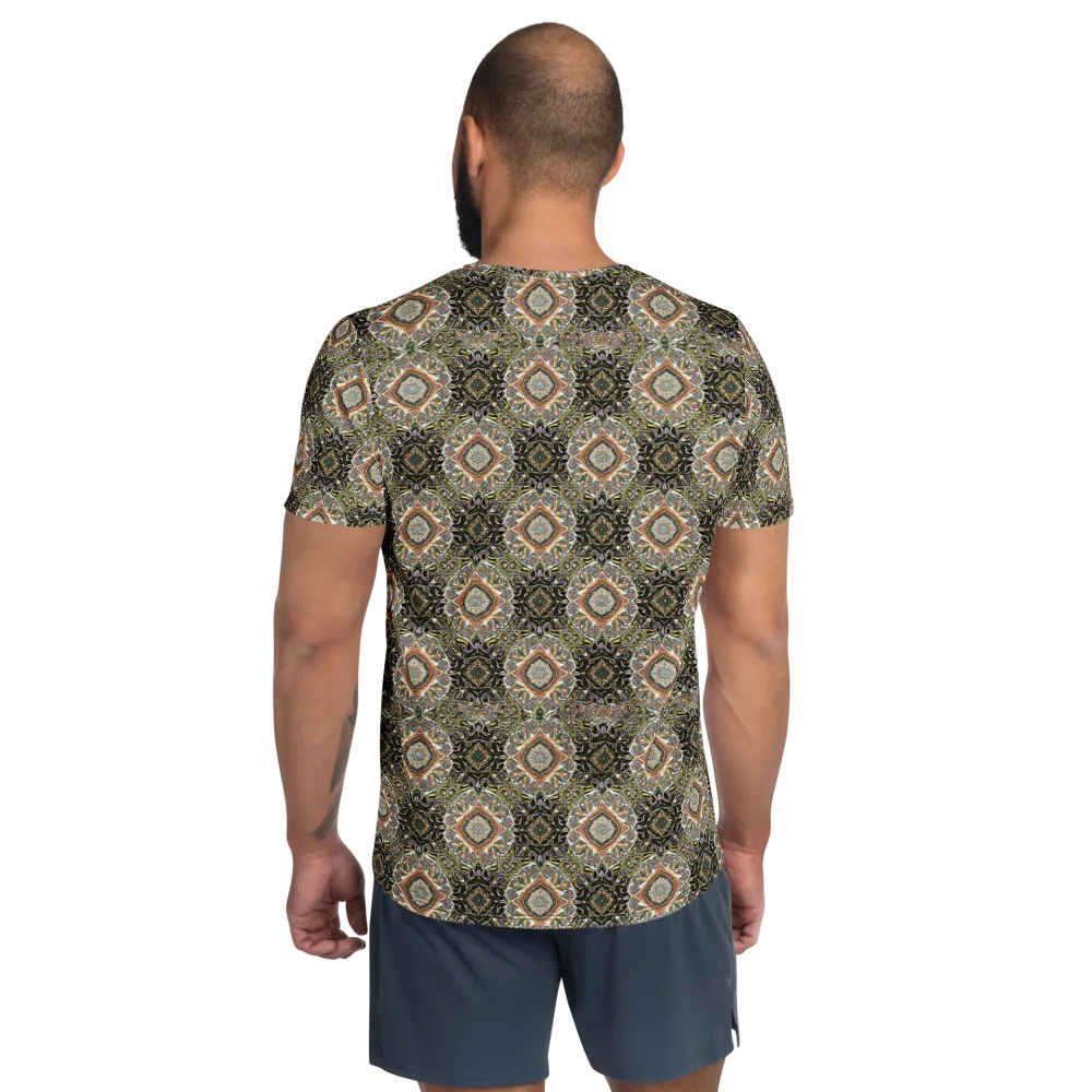 Mosaic Nocturne on Men's Athletic T-Shirt — Back