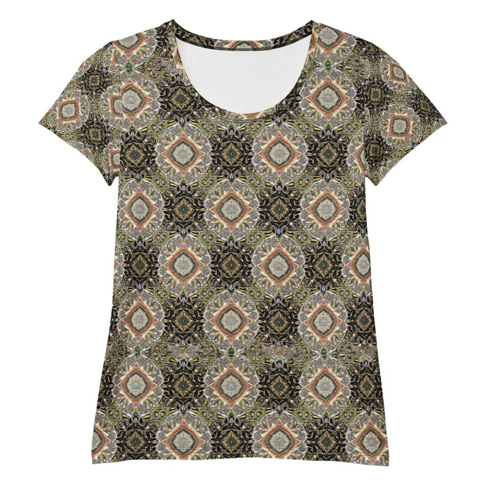 Mosaic Nocturne on Women's Athletic T-Shirt — Front