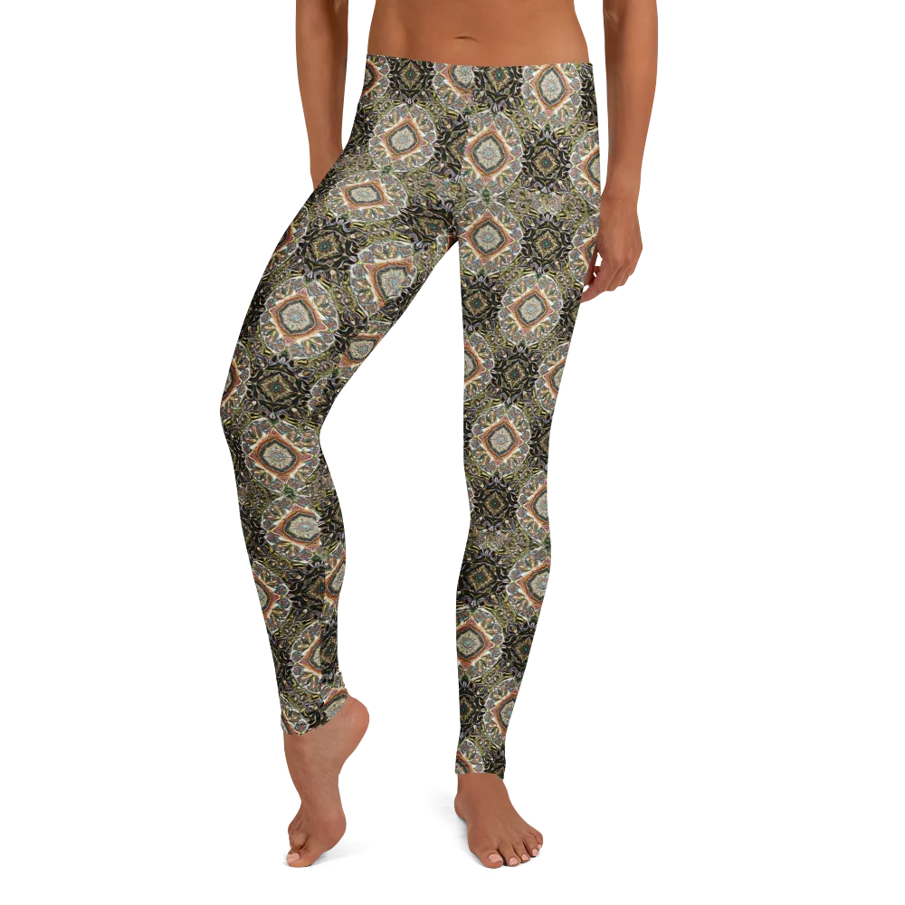 Mosaic Nocturne on Leggings — Front