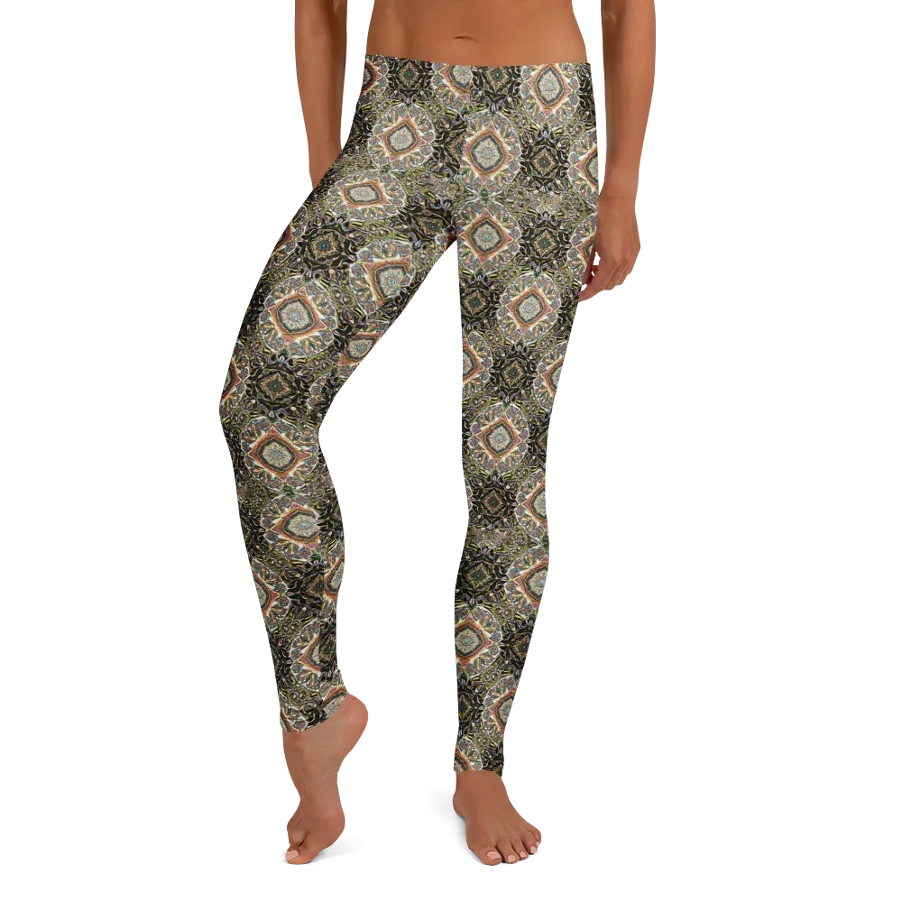 Mosaic Nocturne on Leggings — Front