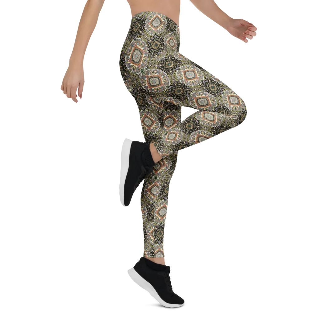 Mosaic Nocturne on Leggings — Right