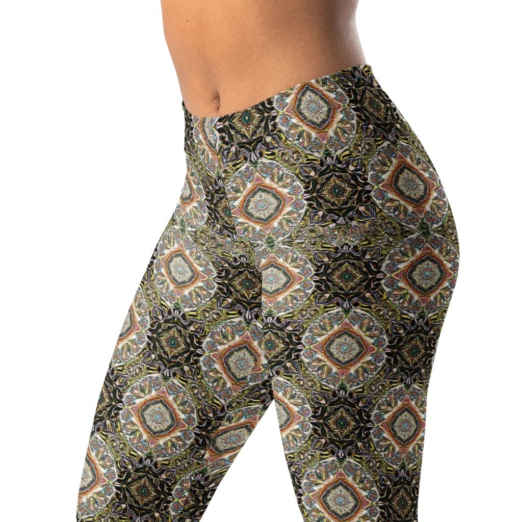 Mosaic Nocturne on Leggings — Left Front