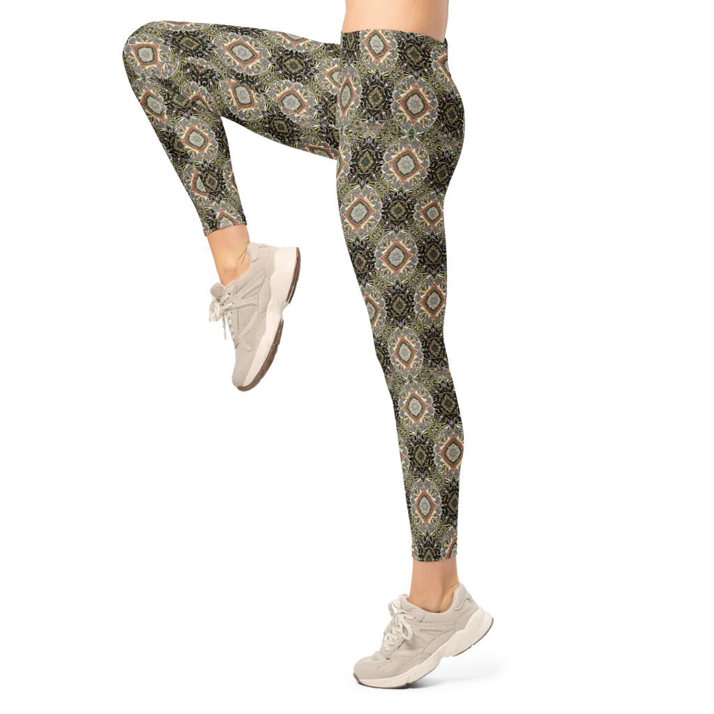 Mosaic Nocturne on Leggings — Left