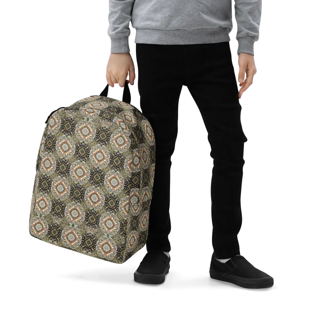 Mosaic Nocturne on Minimalist Backpack — Zoomed-in