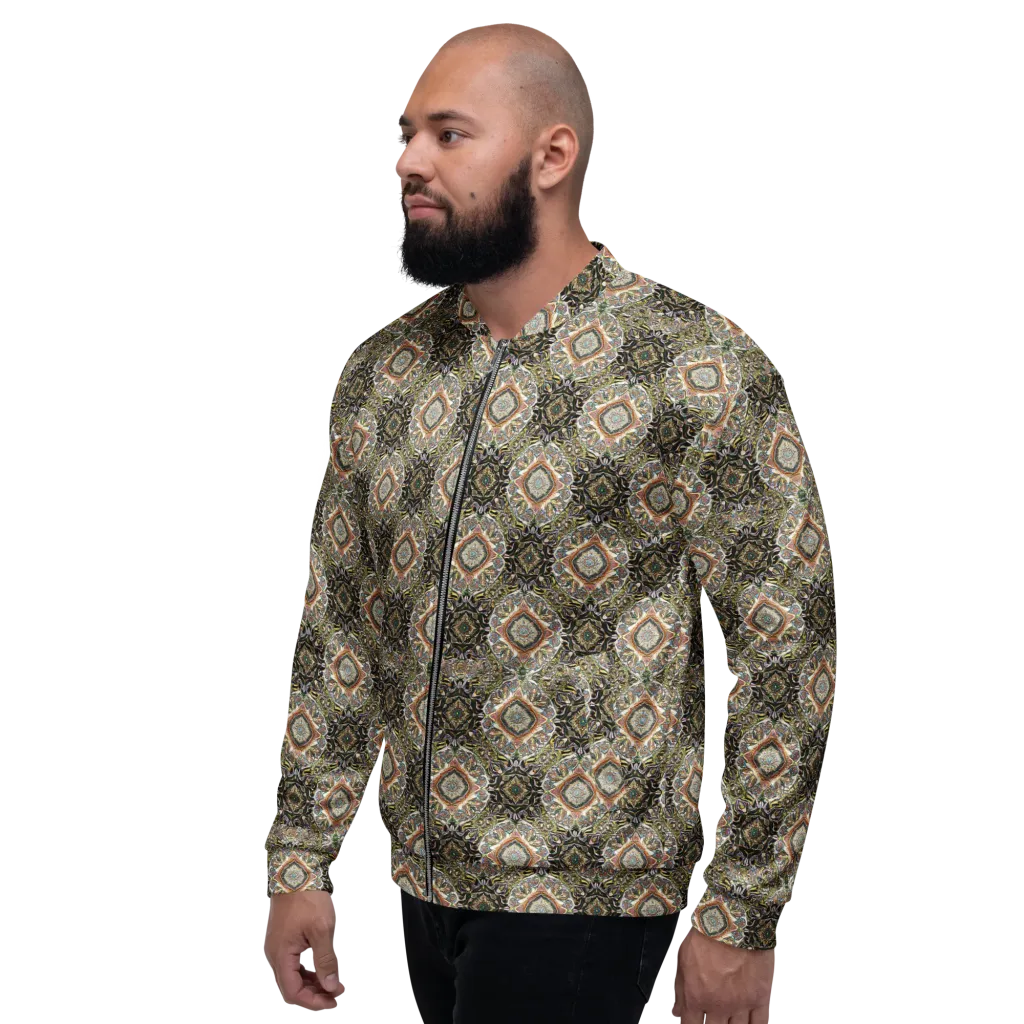 Mosaic Nocturne on Bomber Jacket — Left