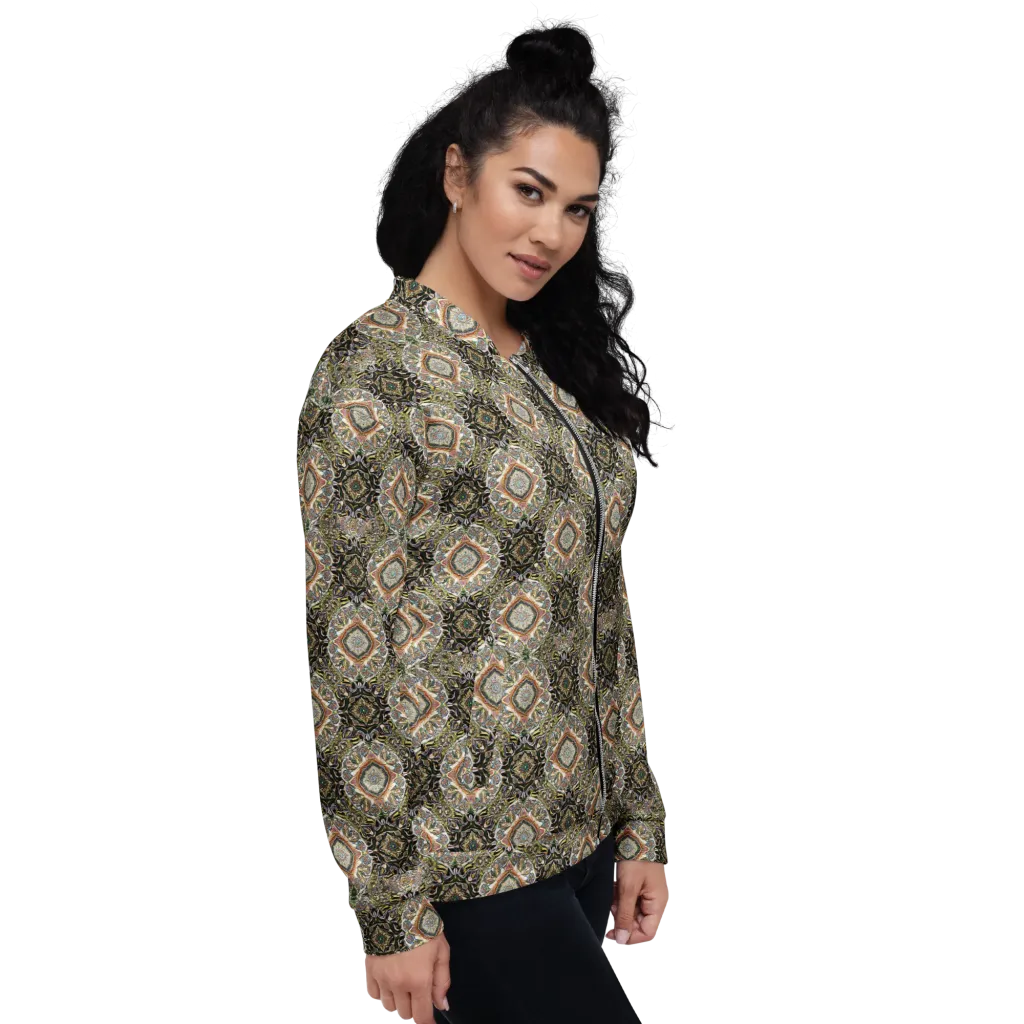Mosaic Nocturne on Bomber Jacket — Right