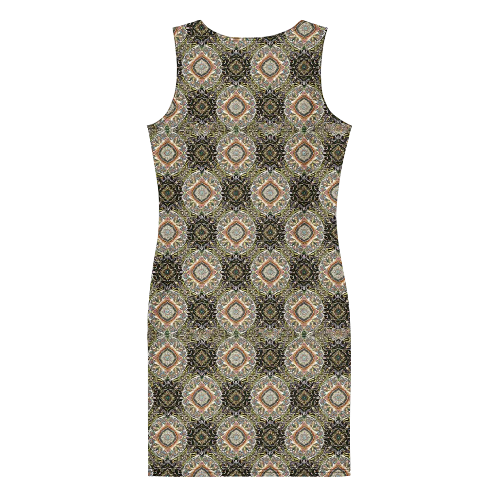 Mosaic Nocturne on Bodycon Dress — Back