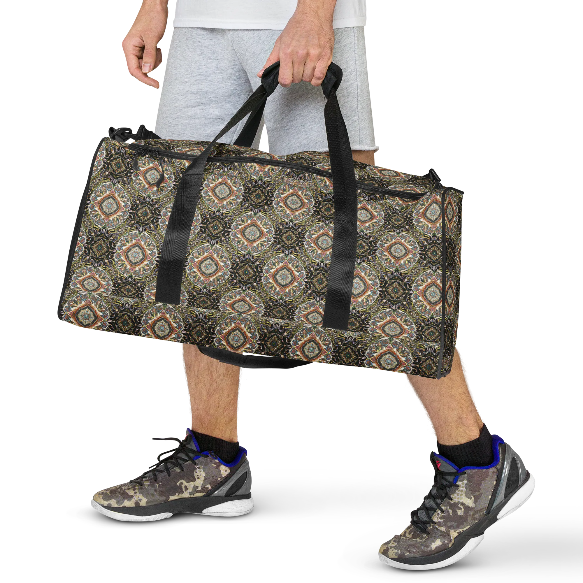 Mosaic Nocturne on Duffle Bag — Front