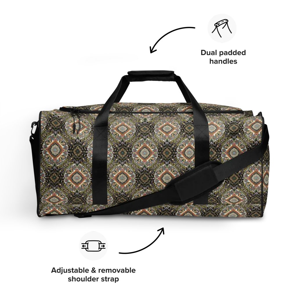Mosaic Nocturne on Duffle Bag — Front