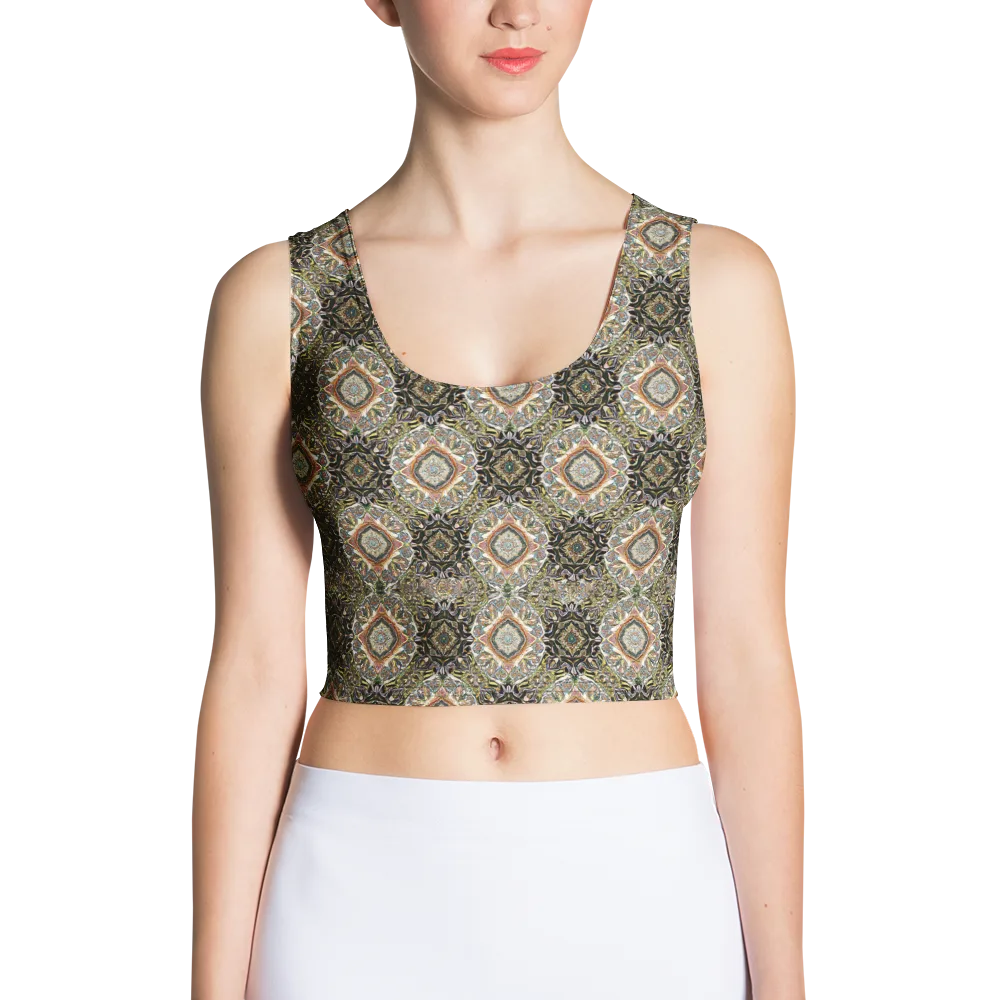 Mosaic Nocturne on Crop Top — Front
