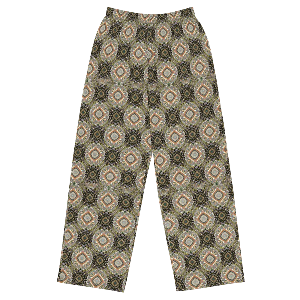 Mosaic Nocturne on Wide-Leg Pants — Front