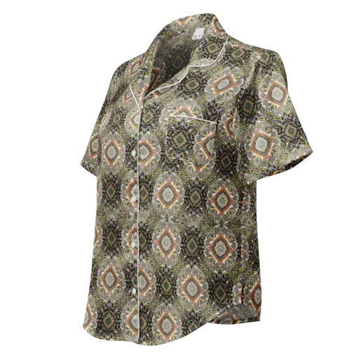 Mosaic Nocturne on a Women's Short Sleeve Pajama Top