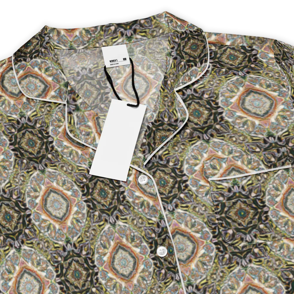 Mosaic Nocturne on Women's Short Sleeve Pajama Top — Product details