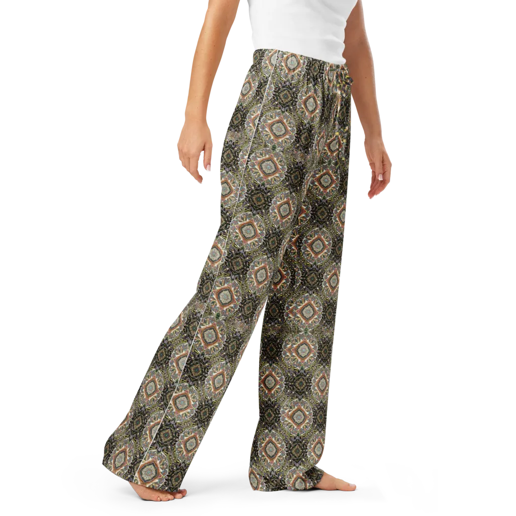 Mosaic Nocturne on Women's Pajama Pants — Right Front
