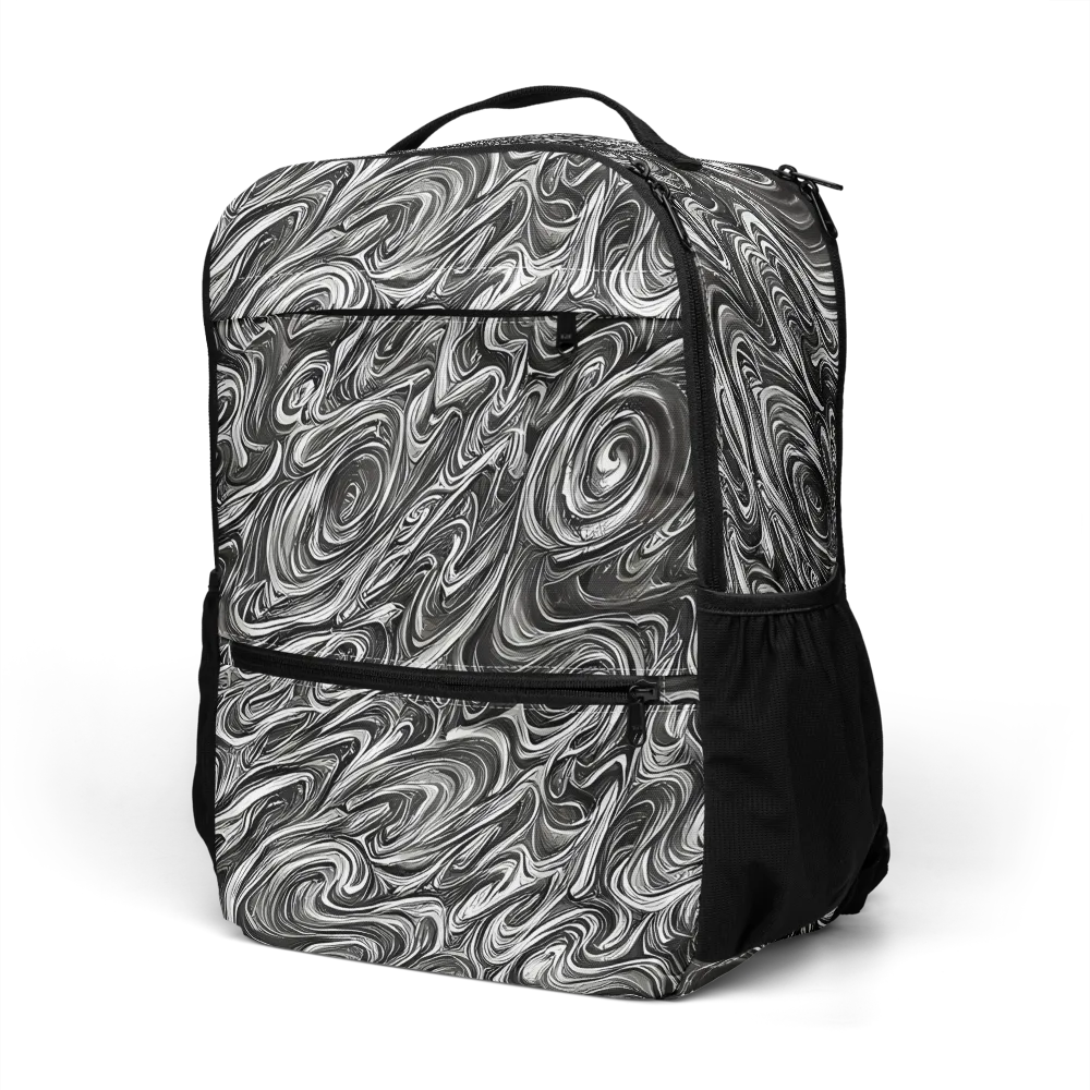 Noir Marble on Utility Backpack — Left Front