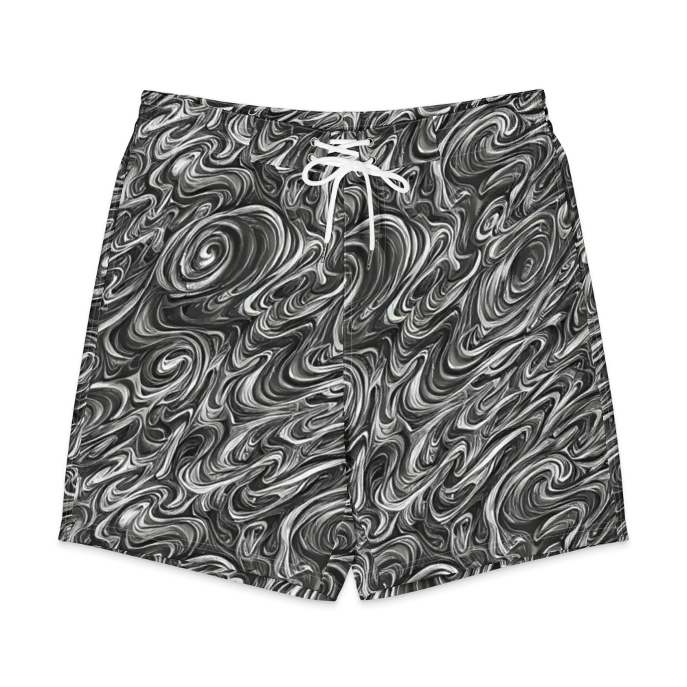 Noir Marble on Men's Board Shorts — Front