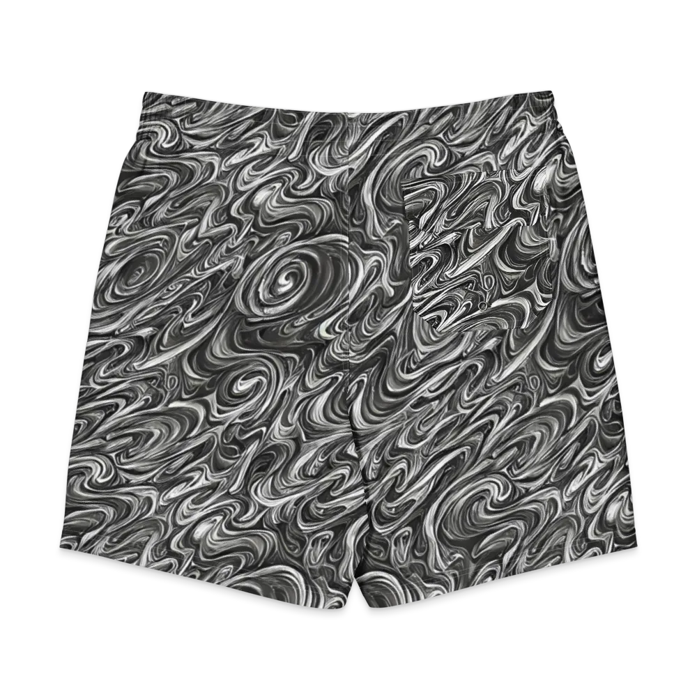Noir Marble on Men's Board Shorts — Back