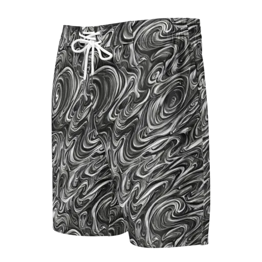 Noir Marble on a Men's Board Shorts