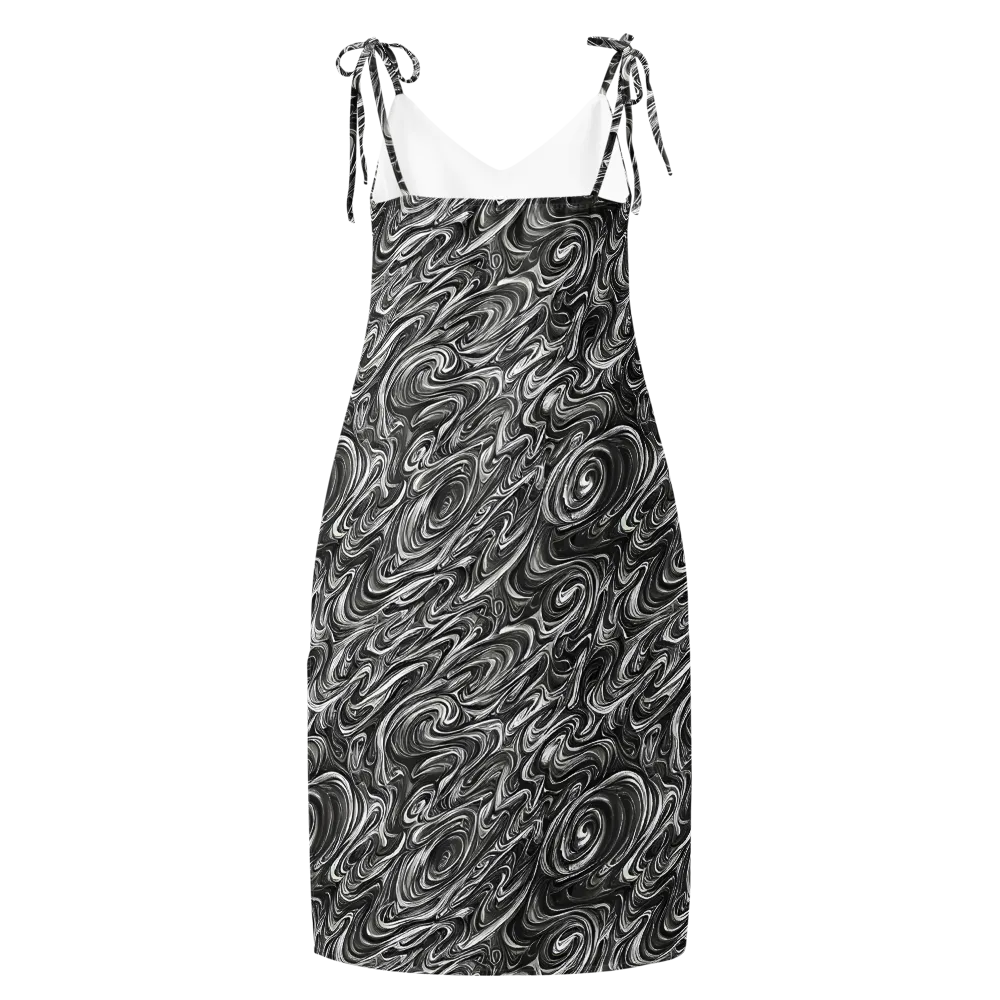 Noir Marble on Slip Dress — Back