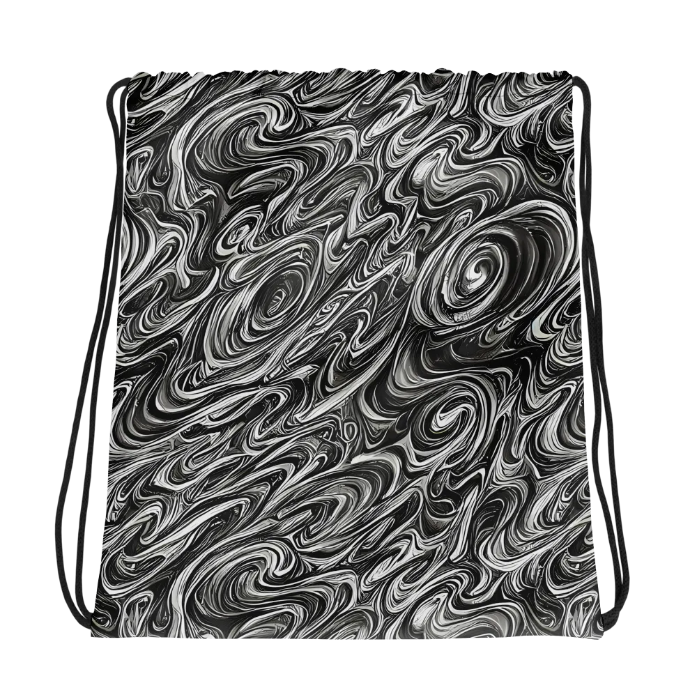 Noir Marble on Drawstring Bag — Photo
