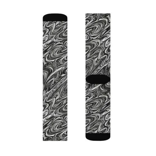 Noir Marble on a Socks