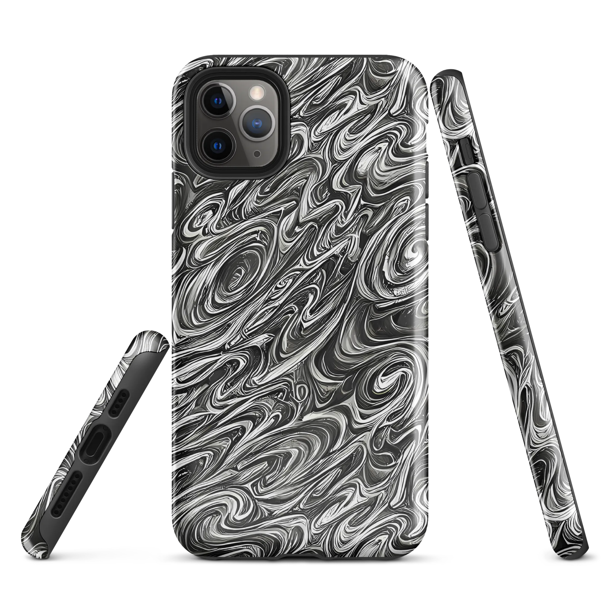 Noir Marble on Tough Case for iPhone® — Front