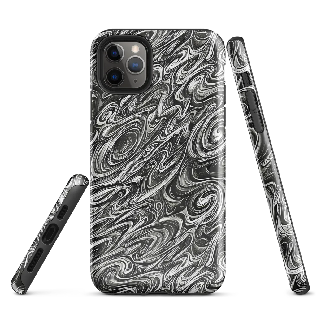 Noir Marble on Tough Case for iPhone® — Front