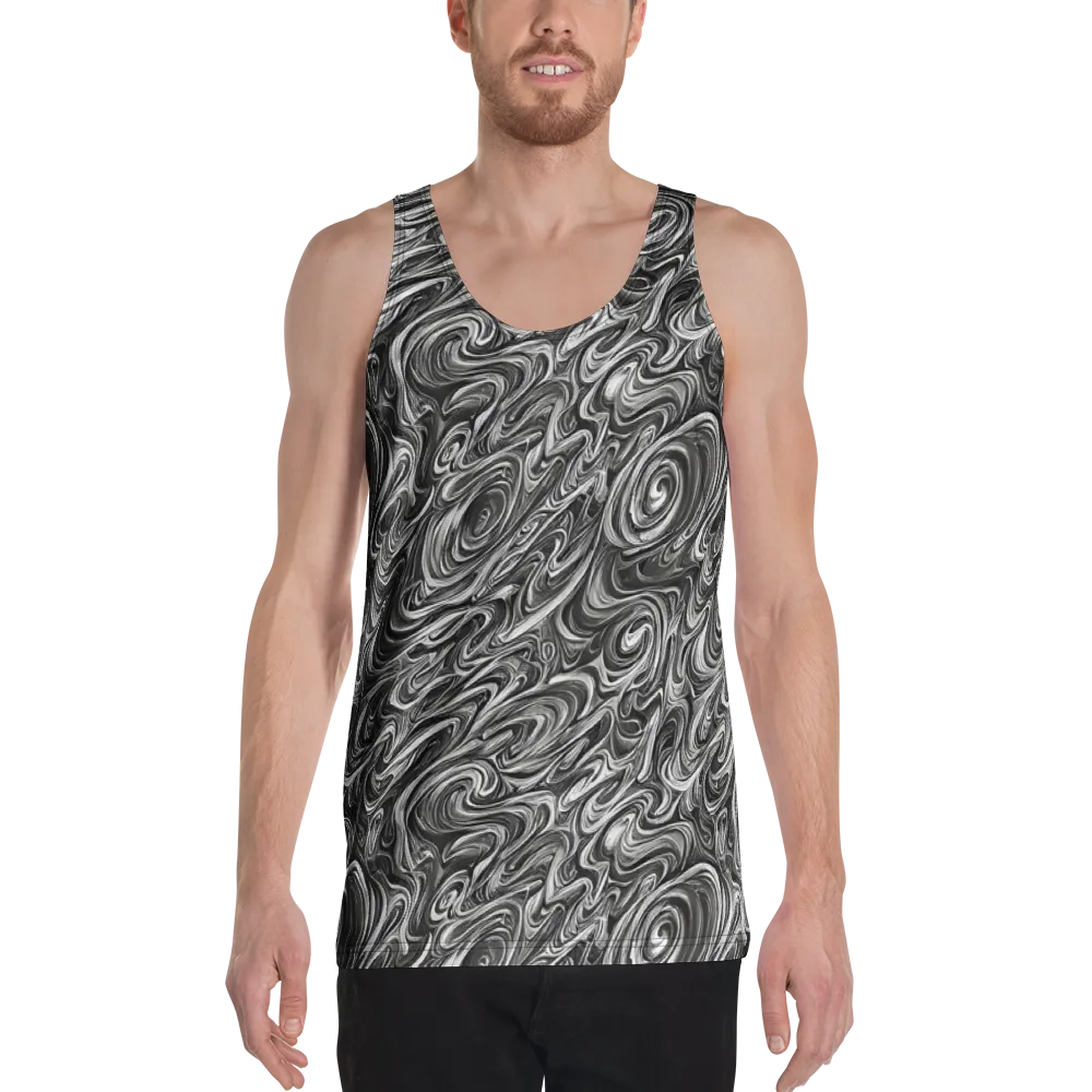 Noir Marble on Men's Tank Top — Front