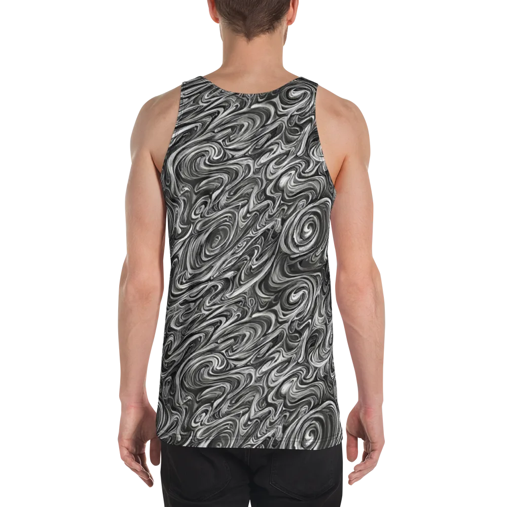 Noir Marble on Men's Tank Top — Back