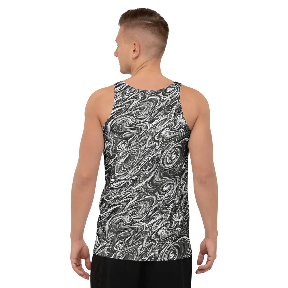 Noir Marble on Men's Tank Top — Back
