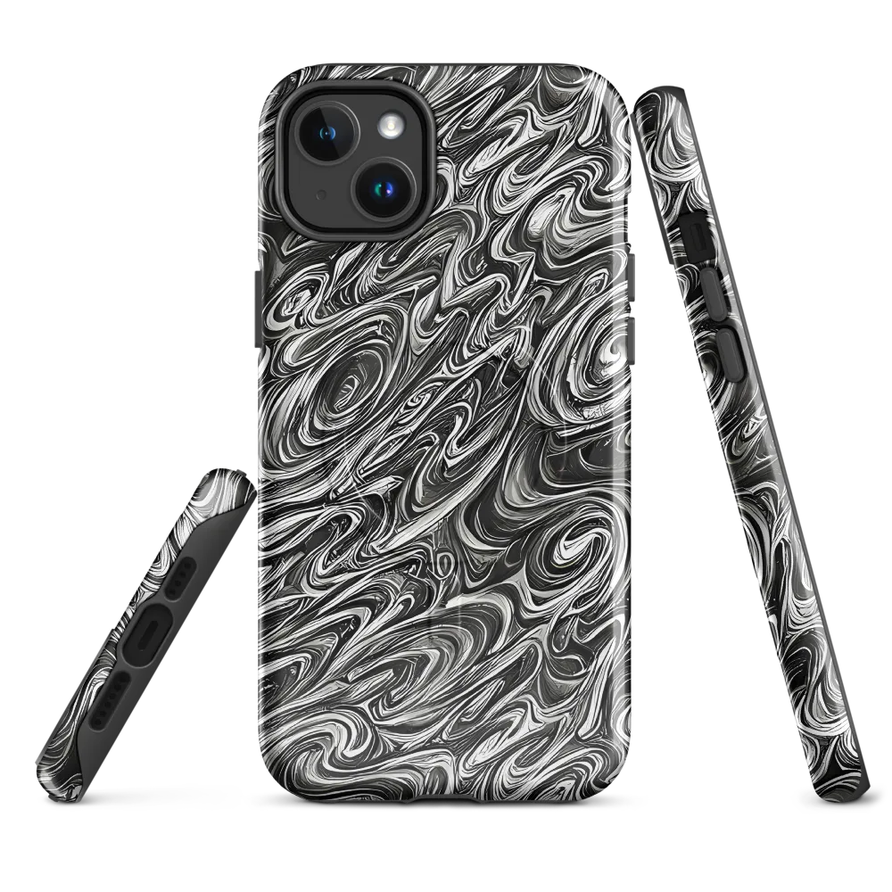 Noir Marble on MagSafe Tough Case for iPhone® — Front