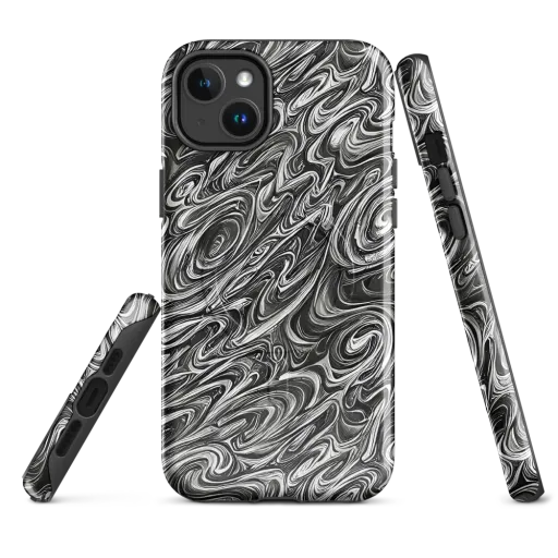 Noir Marble on a MagSafe Tough Case for iPhone®