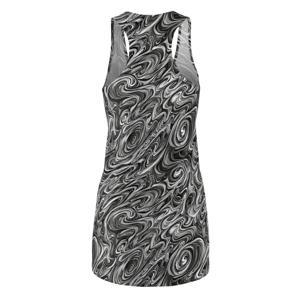 Noir Marble on Racerback Dress — Back