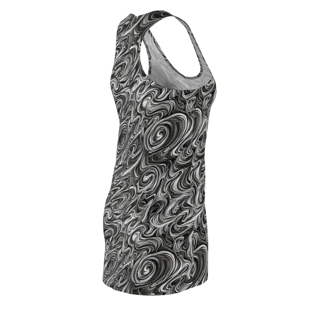 Noir Marble on Racerback Dress — Back Side