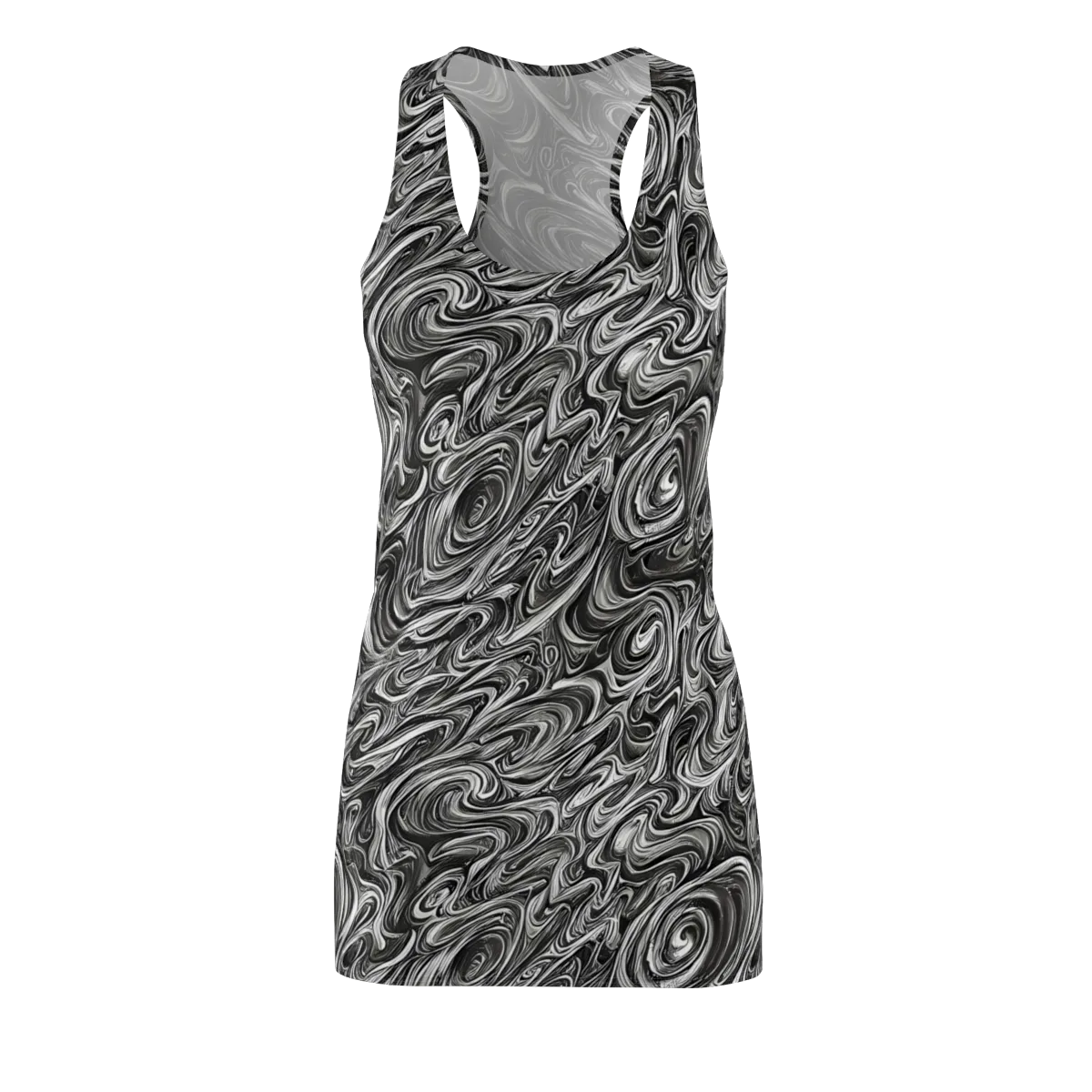 Noir Marble on Racerback Dress — Front